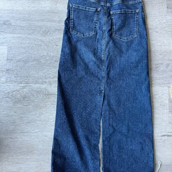 ✨ Zara Denim Pencil Midi Skirt – Medium Blue – Size S - Picture 9 of 12